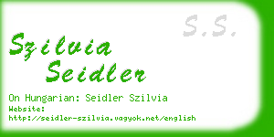 szilvia seidler business card